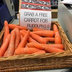 A nice touch get a free carrot for Rudolph