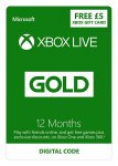 Xbox LIVE 12 Month Gold Membership + &pound;5 FREE Credit [Xbox Live Online Code] (Xbox 360/One)