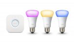 Philips Hue White and Colour Ambiance Wireless Lighting E27 Starter Kit Lightning Deal