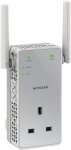 NETGEAR EX3800-100UKS AC750 Mbps 11AC Dual Band Wi-Fi (300 Mbps + 450 Mbps) Range Extender with Extra Power Outlet (Wi-Fi Booster)
