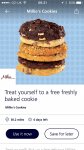  Free millies cookie on o2 priority