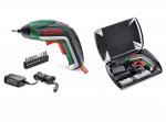 Bosch 3.6V Li-Ion Cordless Screwdriver with Micro USB Charger, 10 Bit Set & Metal Tin Box IXO-V