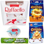 At Tesco Terrys Chocolate 50p, Raffaello 15 Pack £2, Fruit Pastel Tubes 50p, |||||| At Sainsburys White Chocolate Coins 37p, Mcvitie's Family Circle 720g £1.50