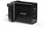 Anker USB Charger 24W 2-Port USB Wall Charger and PowerIQ Technology at Amazon (Anker Direct FBA) (Prime or add £3.99)