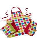 Apron, Double Oven Glove and 3 Tea Towels