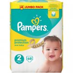 2 packs of Pampers New Baby Jumbo Pack Size 2 Nappies (68s) (total 136)