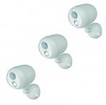 Mr. Beams MB333 Wireless Weatherproof Battery Operated 140 Lumens LED Spotlight with Motion Sensor and Photocell, 3-pack, White
