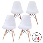 4 x Eames White Plastic Retro Chairs
