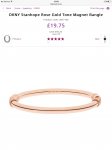 DKNY magnetic bangle bracelet - rose gold or yellow gold