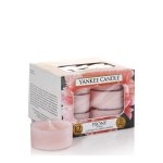 Yankee Candle Tea Light Candles, Peony, Pack Of 12 add on item minimum &pound;20 spend