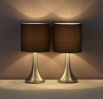 Pair of Touch lamps black/taupe/red @ Tesco online C&C