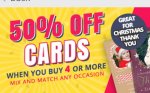 50% of cards when buying 4 or more at Funkypigeon, as low as under per card delivered