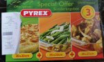 Pyrex 3 piece roaster dish set