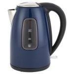 Tesco Stainless Steel Jug kettle, 1.7L - Blue Earn 9 Clubcard points