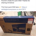 Polaroid 55" inch Ultra HD Smart 4k TV asda instore