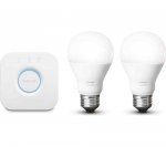 PHILIPS Hue White Wireless Bulbs Starter Kit - E27