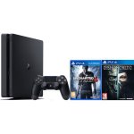 PlayStation 4 Slim 500GB with Uncharted 4 and Dishonored 2