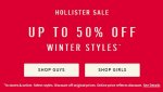 hollister sale: upto 50% off