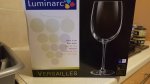 6 x Luminarc wine glasses 58cl