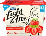 Danone Light & Free Greek Style Yogurt - Strawberry (4 x 115g) (Rollback Deal)