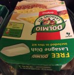 B&M instore Dolmio lasagne kit with free dish