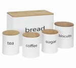 Storage Jar Set for tea coffee sugar bread bin biscuit tin