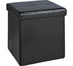 Faux leather ottoman cube storage seat