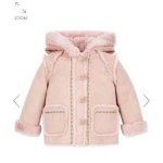 Monsoon Baby Susie Suedette Coat C&C size 6-12 Months