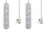 Logic 4-Socket Extension Cable - Twin Pack, so 8 Sockets