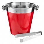 Stainless Steel Red Ice Bucket £0.25 @ Poundland