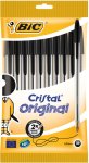 Bic Cristal Medium Writing Ball Pens Black (10)