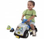 Fisher Price DC Batman ride on with 2 wheelie cars