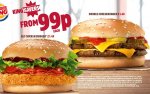 Burger King - Chicken BLT or Double Cheeseburger - £1.49