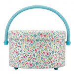 Cath KIdston trailing daisy round sewing box, - C&C