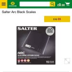 Salter Arc Electronic Black Scales 15 Year Guarantee