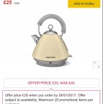 Morphy Richards Pyramid Kettle Red Or Cream