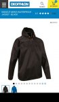 Raincut Men's Waterproof Jacket - Black C&C @ Decathlon (C&C also from an Asda Store)