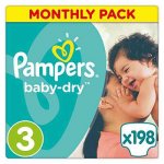 Pampers nappies size 3 Monthly pack 198 with S&S (6p per nappy!)