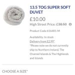Posh duvets and pillows going cheap