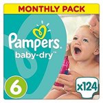 Pampers Baby-Dry Nappies Monthly Saving Pack - Size 6, Pack of 124 &pound;13.48 or with S&S