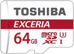 Toshiba Exceria M302 64GB Micro SD Memory Card 90 MB/s 4K UHS-I at Amazon (Prime or add &pound;1.99)