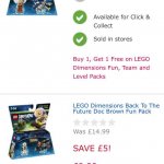 lego dimensions fun packs BOGOF £9.99 @ Toys R Us