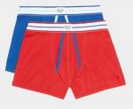Original Penguin 2 Pack Red and Blue A-fronts Hipsters