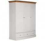 3 door oak wardrobe with code