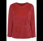 Honeycomb Fleece Pyjama Top (Red)