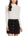 New Look Women's Laurel Stripe Roll Neck Tops