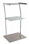 3 Tier Glass Shelf Freestanding Chrome Shelf Unit with Base Delivered on Argos eBay Applies