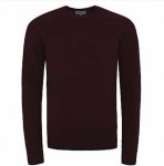 Asda George Mens Crew Neck Burgundy Jumper. C&C