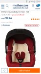 Mothercare Ziba Car Baby Seat - mothercare £30.00 was £70