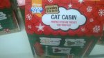 Cat cabin full of cat treats